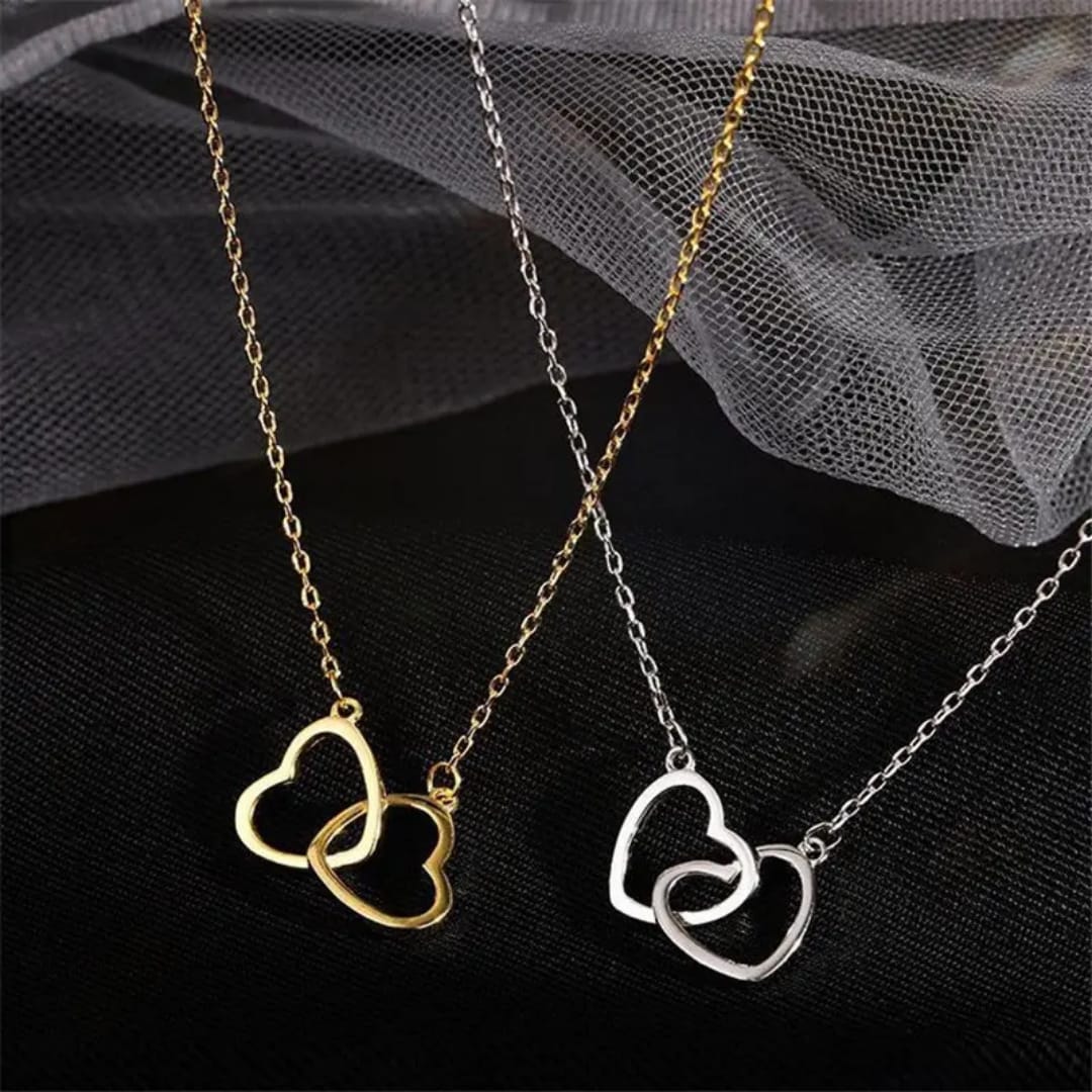 Double Heart Bond – Romantic Gift Necklace