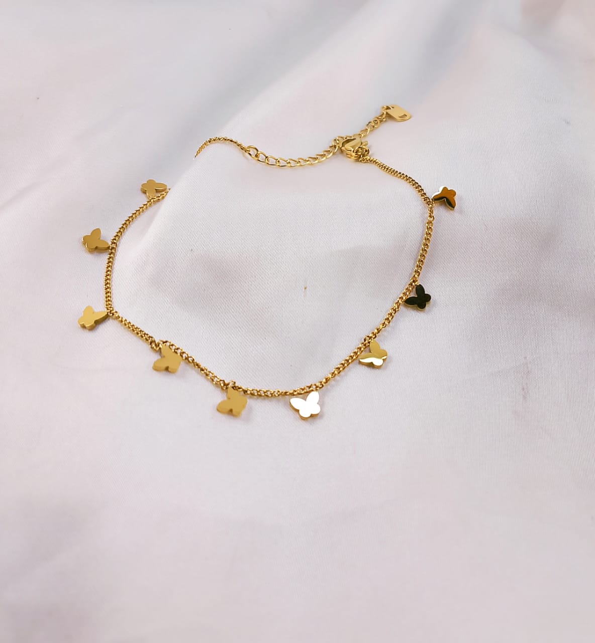 Butterfly Charm Gold Anklet