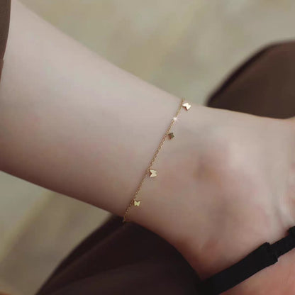 Butterfly Charm Gold Anklet