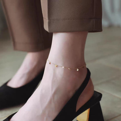 Butterfly Charm Gold Anklet