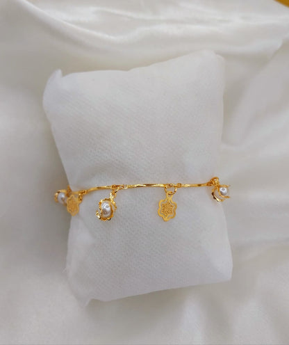 Pearl Charm Gold Anklet