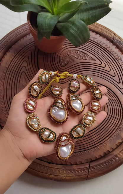 Royal Aura Kundan Pearl Necklace